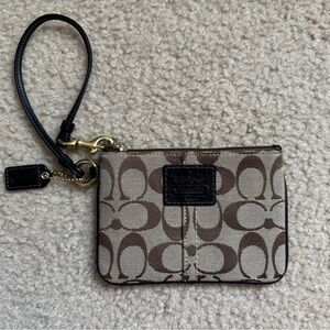 Coach Signature Brown and Tan Fabric